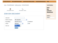 zoeken in de documenten manager