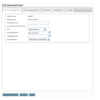 lid gegevens aanpassen
