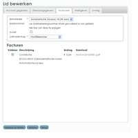 financiele gegevens leden