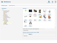 Standaard Joomla Media manager